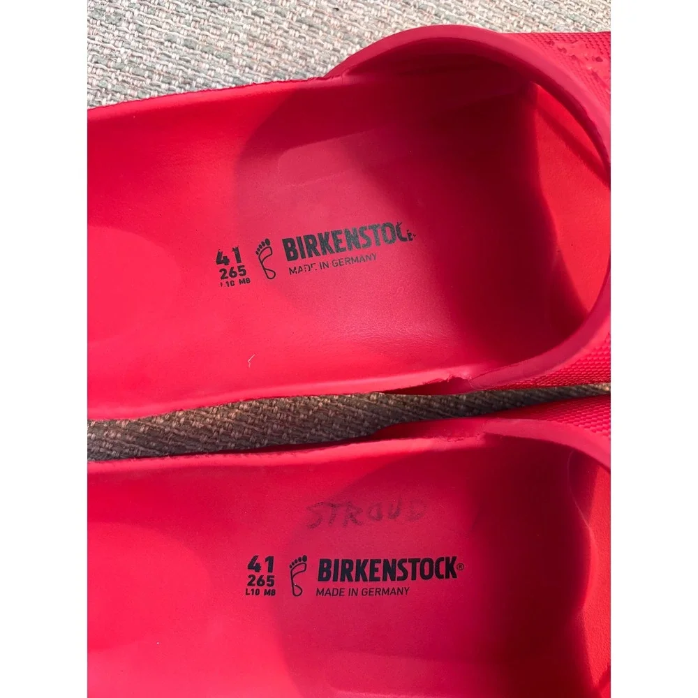 Birkenstock Barbados‎ EVA Red Slide Sandals Mens 8 Womens 10 EU 41